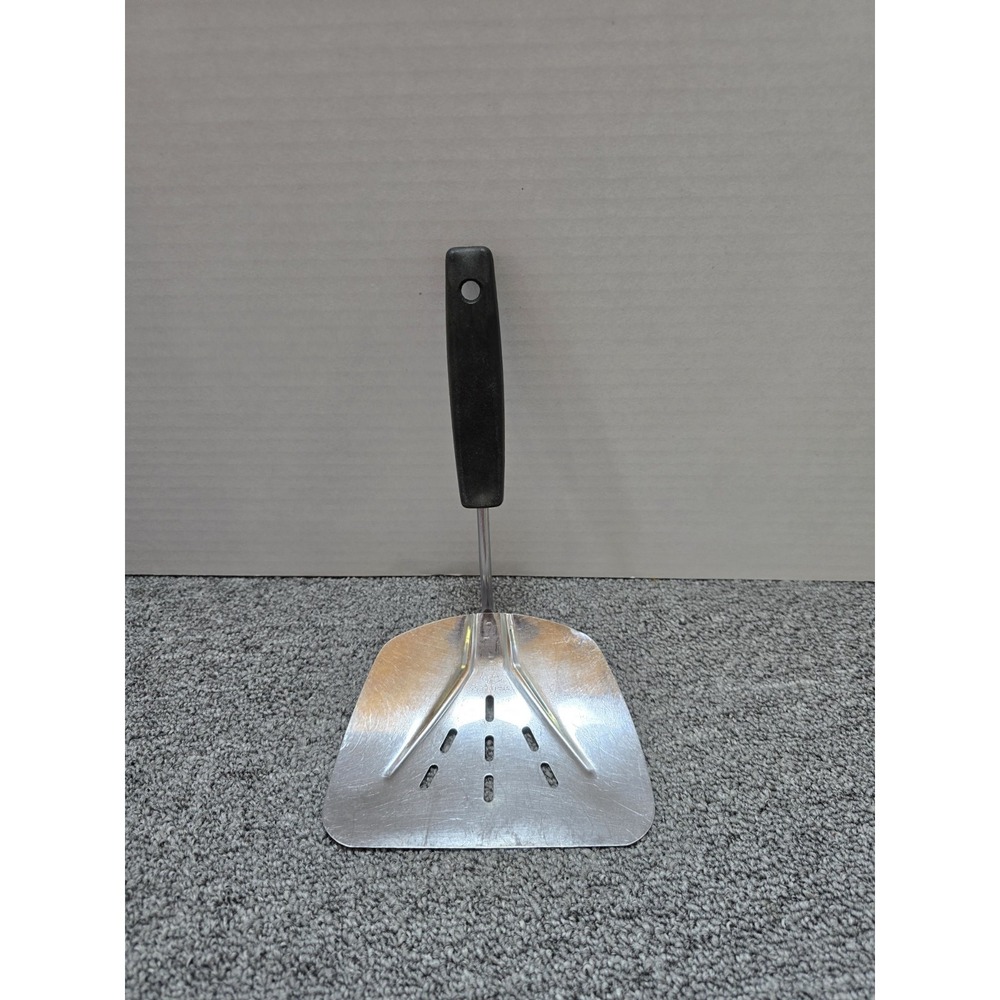 Vtg Foley Stainless Steel Fish Spatula Lifter Curved Wide Slotted Flipper USA